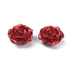 オペーク樹脂カボション  ローズ  暗赤色  15x7mm&nbsp;LS-CRES-WH0010-032B-03