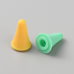 合成ゴム編み針先プロテクター  編み針キャップ  編み針ストッパ  コーン  ミックスカラー  1.9x1.2cm  穴：2.5mm&nbsp;FIND-WH0139-21A