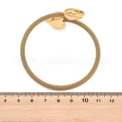 304 Stainless Steel Mesh Chain Bangles for Women&nbsp;BJEW-D460-05G