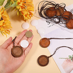DIY Wood Pendant Decorations Making Kits&nbsp;HJEW-CA00077