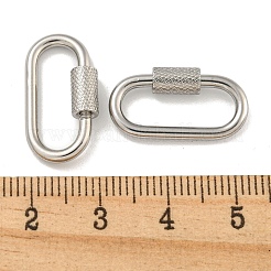 Non-Tarnish 304 Stainless Steel Screw Carabiner Lock Charms&nbsp;STAS-C092-04D-P