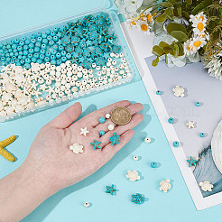 320Pcs 10 Styles Synthetic Turquoise Beads&nbsp;TURQ-PH0001-15