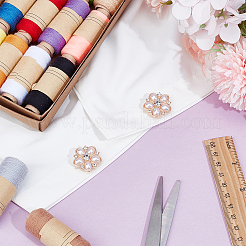 2Pcs Zinc Alloy Rhinestone Cufflinks&nbsp;AJEW-ME0001-44G