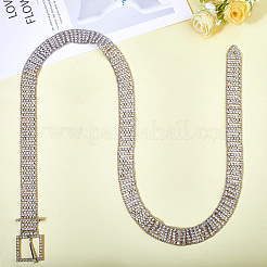 Alloy Full Crystal Rhinestone 5-Row Chain Belts&nbsp;AJEW-WH20019-49P