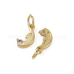 Brass Micro Pave Cubic Zirconia Pendants&nbsp;KK-Z120-07G-03