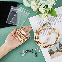 Wooden Beaded Name Card Holder Sets&nbsp;NJEW-AB00033