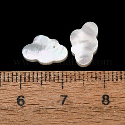 ナチュラルホワイトシェルビーズ  雲  貝殻色  7x11x2.5mm  穴：0.8~0.9mm&nbsp;SH-CBA2978-23