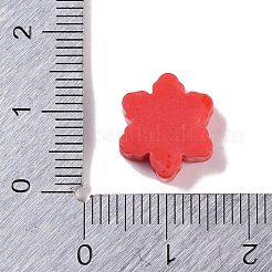 不透明なクリスマステーマの樹脂カボション  スノーフレーク  13x11.5x4.5mm&nbsp;RESI-H162-06F