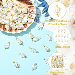 65Pcs 13 Styles ABS Plastic Imitation Pearl Connector Charms&nbsp;PALLOY-CJ00168