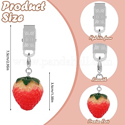 8Pcs Resin Imitation Fruit Tablecloth Weights&nbsp;HJEW-SW00128-01