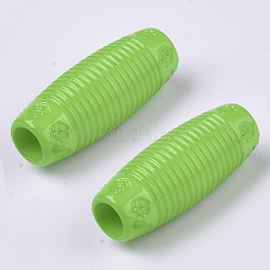 不透明なアクリルビーズ  大穴ビーズ  テクスチャ  オーバル  ミックスカラー  30.5x11.5mm  穴：6mm  約240個/500g&nbsp;SACR-N008-092