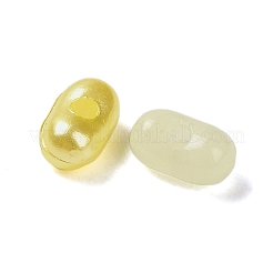 光沢のあるミックススタイルのアクリルビーズ  ピーナッツ  暗闇で光る  きいろ  6.5~7x4x3~3.5mm  穴：1.4mm  10000個/ 500g&nbsp;SACR-D009-03C