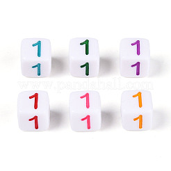Opaque Acrylic European Large Hole Beads&nbsp;SACR-N020-01A-02