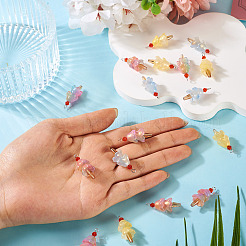 20Pcs 4 Styles Glass Ice Cream Pendants&nbsp;PALLOY-TAC0242-03