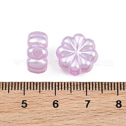 パール調アクリルビーズ  花  パープル  13.5x6.5mm  穴：2.5mm  約684個/500g&nbsp;AC-CBAAA05-11B
