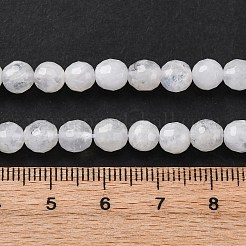天然レインボー ムーンストーン ビーズ 連売り  ラウンド  多面カット  6mm  約60個/連  14.96''（38センチメートル）&nbsp;G-J403-04B-6mm