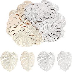 24Pcs 2 Colors Brass Pendants&nbsp;KK-OC0001-24