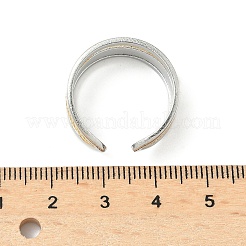 304 Stainless Steel Double Color Cuff Rings&nbsp;RJEW-S635-01GP-A