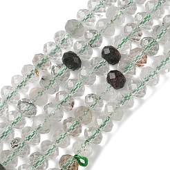 Natural Green Lodolite Quartz Bead Strands&nbsp;G-D344-A28