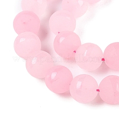 Frosted Natural White Jade Beads Strands&nbsp;G-T138-10mm-209E