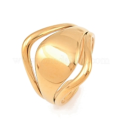 US Size 7 304 Stainless Steel Cuff Rings&nbsp;LS-RJEW-D336-04G