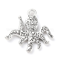 合金のチベット風チャーム  タコのチャーム  アンティークシルバー  19x19.5x2mm  穴：1.8mm  約403個/500g&nbsp;PALLOY-P293-078AS
