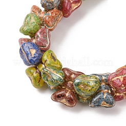 Painted Glass Beads Strands&nbsp;GLAA-B037-04