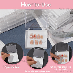9Pcs Plastic Fake Nail Tips Storage Box&nbsp;CON-SP0001-15B
