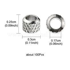 304ステンレススチールビーズ  ロンデル  ステンレス鋼色  3x2.5mm  穴：1.7mm&nbsp;STAS-YW0001-60
