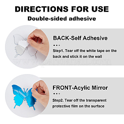 1 Set Plastic Mirror Wall Stickers&nbsp;AJEW-CN0001-65D