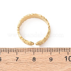 女性用304ステンレススチールオープンカフリング  クロス  イオンプレーティング（ip）  18KGP本金メッキ  5mm  内径：17.2mm&nbsp;RJEW-K309-14G