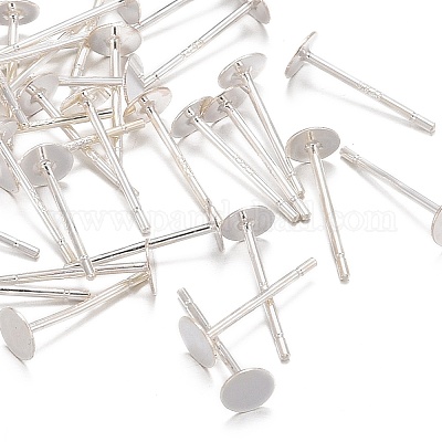 925 Sterling Silver Stud Earring Findings&nbsp;X-STER-T002-200S-1