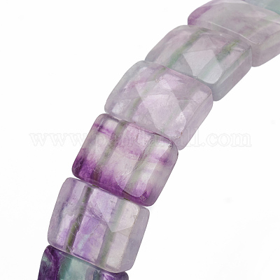 Natural Fluorite Gemstone Stretch Bracelets&nbsp;BJEW-F406-B06-1