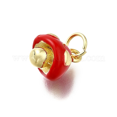Brass Enamel Charms&nbsp;KK-K400-29G-03-1