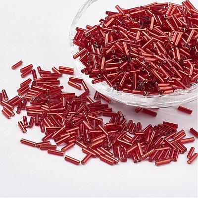Glass Bugle Beads&nbsp;SEED-E001-12mm-25-1