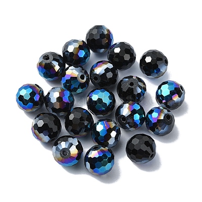 Half Plated Glass Beads&nbsp;EGLA-P059-02B-HP02-1