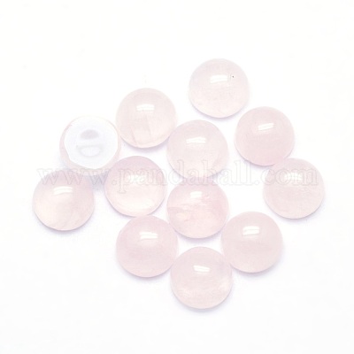 天然石ローズクォーツカボション  半円  6x3~3.5mm&nbsp;G-P393-R20-6mm-1