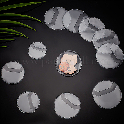 Wholesale 50Pcs 5 Style Round Plastic Brooch Protectors Cover ...