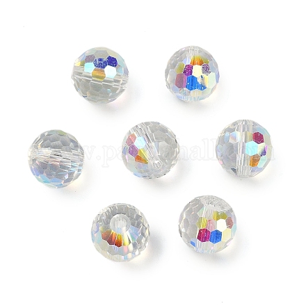 Transparent Electroplate Glass Beads EGLA-N002-31-G10-1