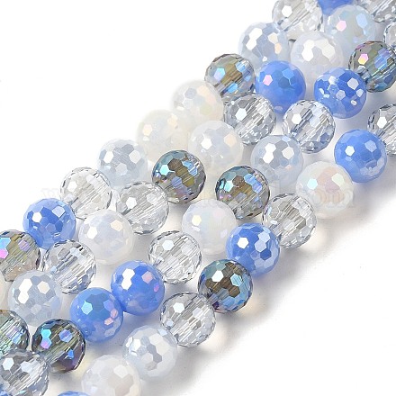 Electroplate Glass Beads Strands EGLA-C007-01A-1