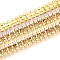 Iron Rhinestone Cup Chains, with Spool, Golden, Camel, 8.5x3mm, about 14.99 Feet(4.57m)/Roll
