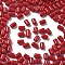 Opaque Imitation Jade Glass Beads, Column, Red, 6x4mm, Hole: 1mm, 2647pcs/pound