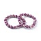 Synthetic Regalite Bead Stretch Bracelets, Round, Dyed, Old Rose, Inner Diameter: 2 inch~2-3/8 inch(5~6cm), Bead: 5.8~6.8mm