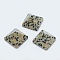 Natural Dalmatian Jasper Cabochons, Pyramid, 20x20x12~13mm, Diagonal Length: 26mm