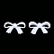 Opaque Acrylic Beads, Bowknot, White, 18x30x5.5mm, Hole: 1.6mm, about 600pcs/500g