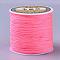 Nylon Braided Cord, Chinese Knotting Cord for Jewelry Making Macrame Craft, Hot Pink, 0.8mm, about 109.36 yards(100m)/roll