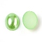 ABS Plastic Imitation Pearl Cabochons, Oval, Light Green, 8x6x2mm, about 5000pcs/bag