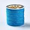 Nylon Braided Cord, Chinese Knotting Cord for Jewelry Making Macrame Craft, Dodger Blue, 0.4mm, about 174.98 Yards(160m)/Roll
