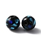 Handmade Lampwork Bead, Round, Deep Sky Blue, 8x7.5mm, Hole: 1.2mm