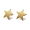 304 Stainless Stud Earring Findings, with Vertical Loops, Golden, Star, 22x22mm, Hole: 2.5mm, Pin: 0.8mm